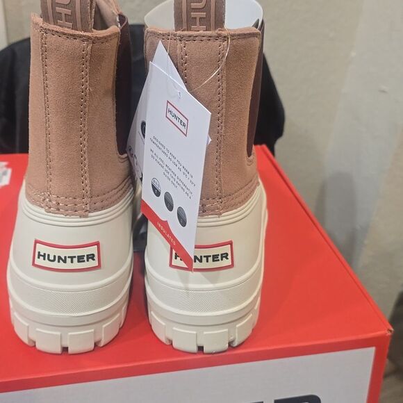 Hunter Sutton Waterproof Duck Boot- Whitby Sand/Rococo Blush - Picture 10 of 11